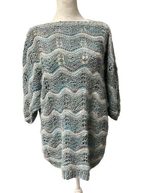 NEEDS REPAIR*** Hole on Sleeve / Vintage Handmade Women's Open Knit Sweater